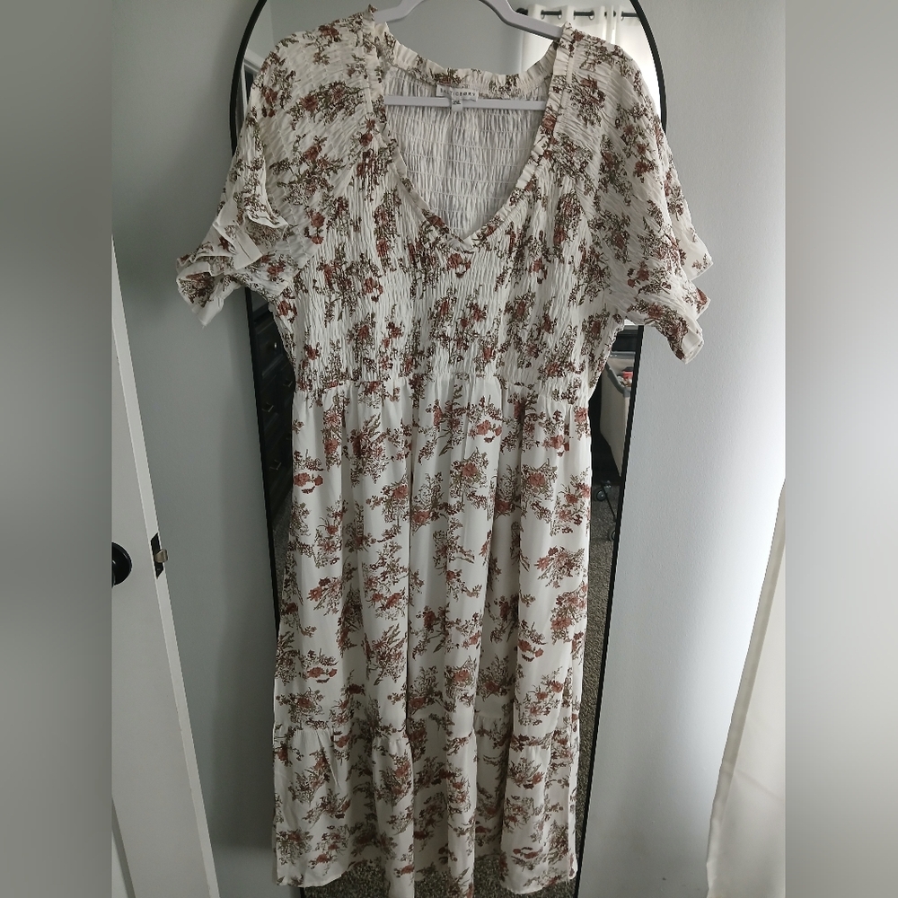 Baltic Born Floral Print V-Neck Dress